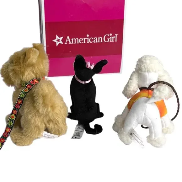 American Girl Julie Dog Walking Set 3 Plush Doll Pet Poodle, Chihuahua &  Terrier